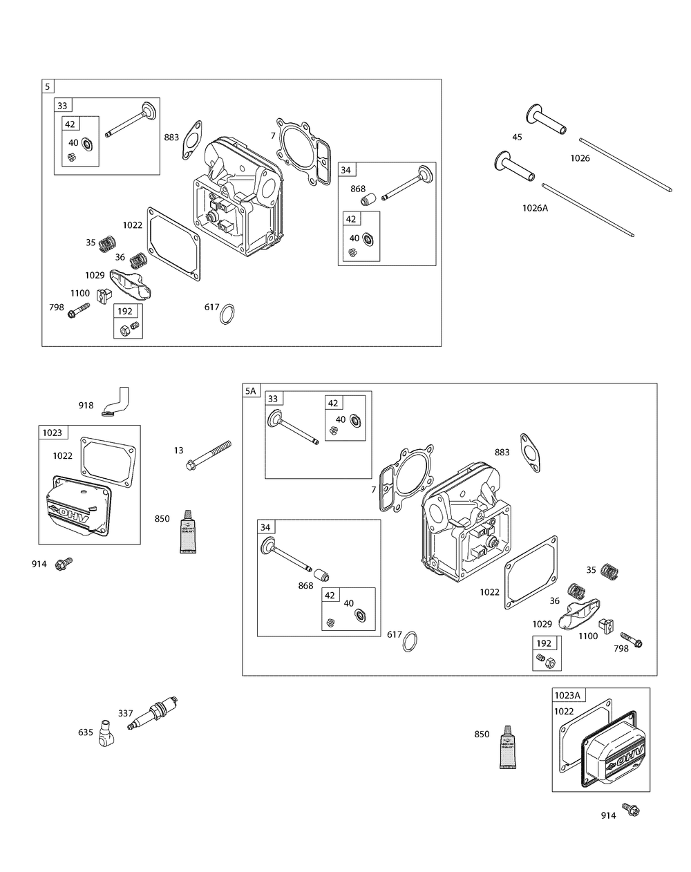 Engine Assembly 6 Diagram and Parts List for GT1554VT 14VR13CK009-14VR13CK010 Cub Cadet Lawn Tractor